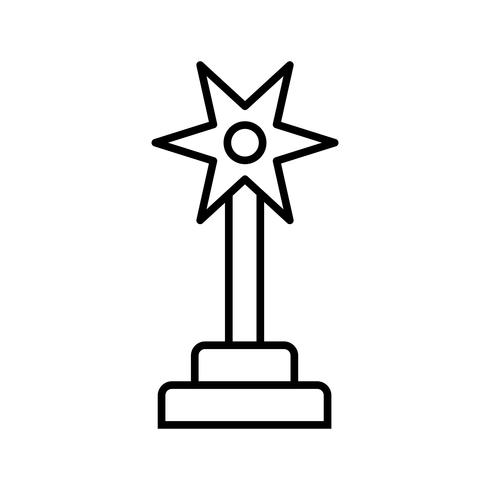 Award Line Black pictogram vector