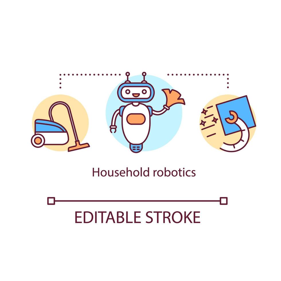 huishoudelijke robotica concept icoon vector