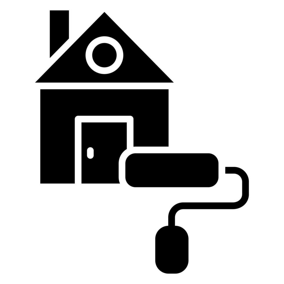 huis make-over icoon lijn vector illustratie