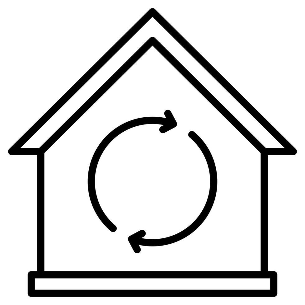 huis restauratie icoon lijn vector illustratie