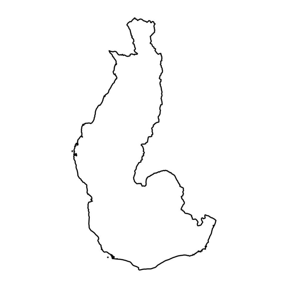 toliara provincie kaart, administratief divisie van Madagascar. vector illustratie.