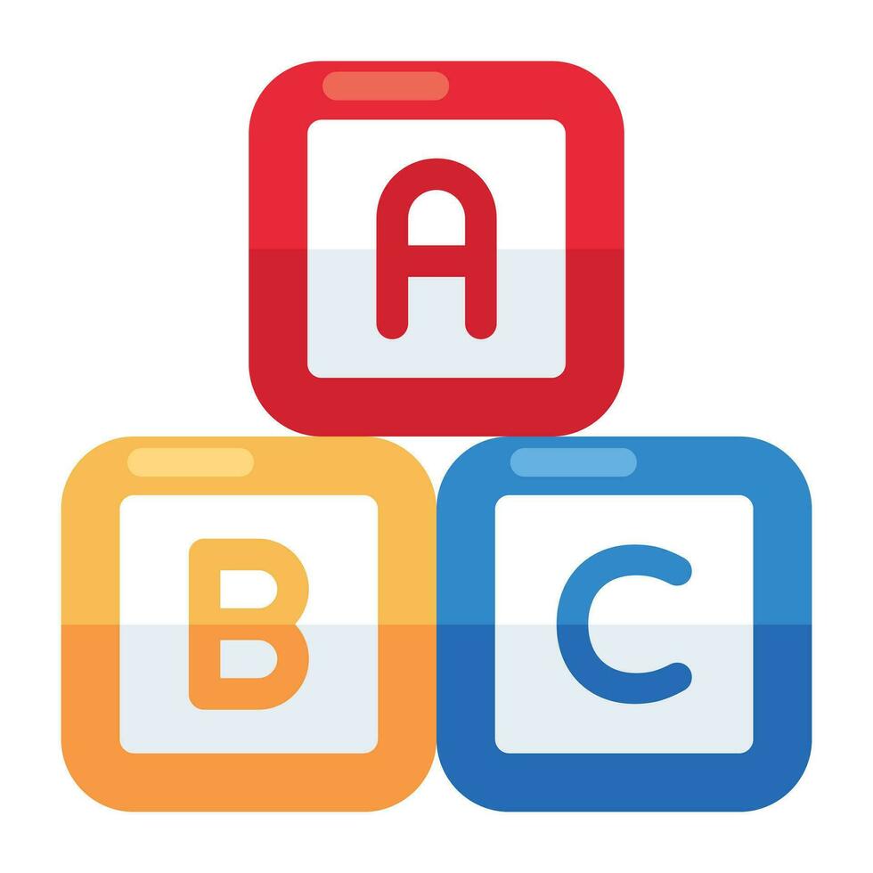 bewerkbare ontwerp vector van abc blokken