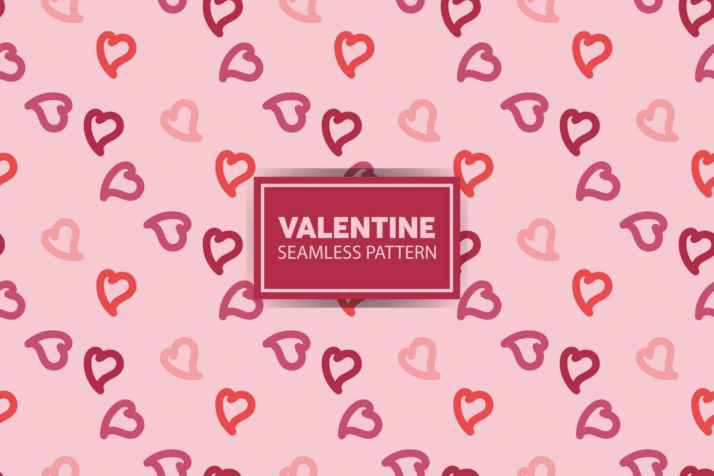 rood liefde hart naadloos patroon illustratie. schattig romantisch roze harten achtergrond afdrukken. Valentijnsdag dag vakantie backdrop textuur, romantisch bruiloft ontwerp. vector