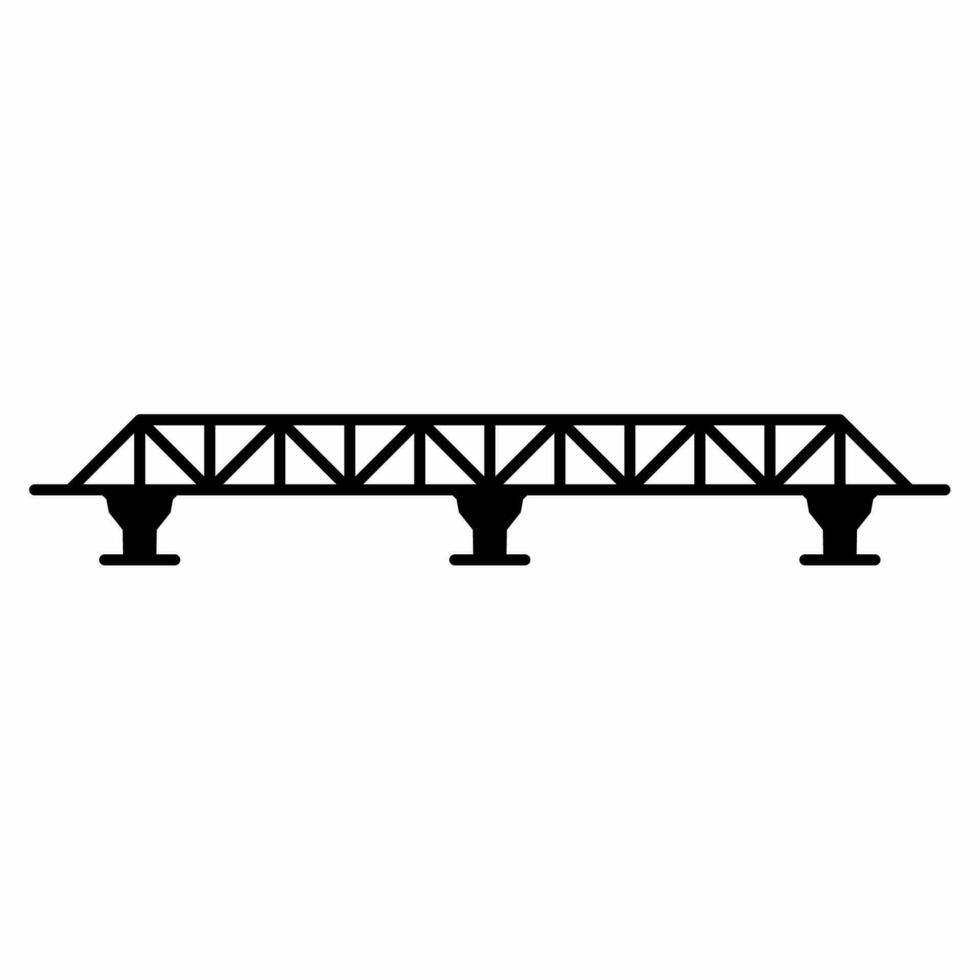 truss brug silhouet vector. stad brug silhouet kan worden gebruikt net zo icoon, symbool of teken. truss brug icoon vector voor ontwerp van architectuur, snelweg of stad