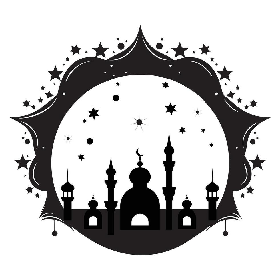 moskee icoon Aan wit achtergrond, vector illustratie. vlak stijl.