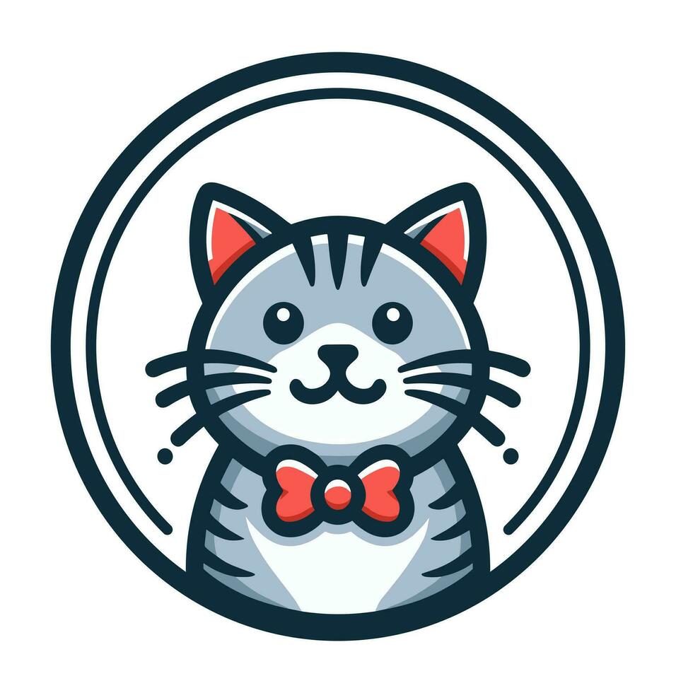 vrij vector schattig kat mascotte logo ontwerp