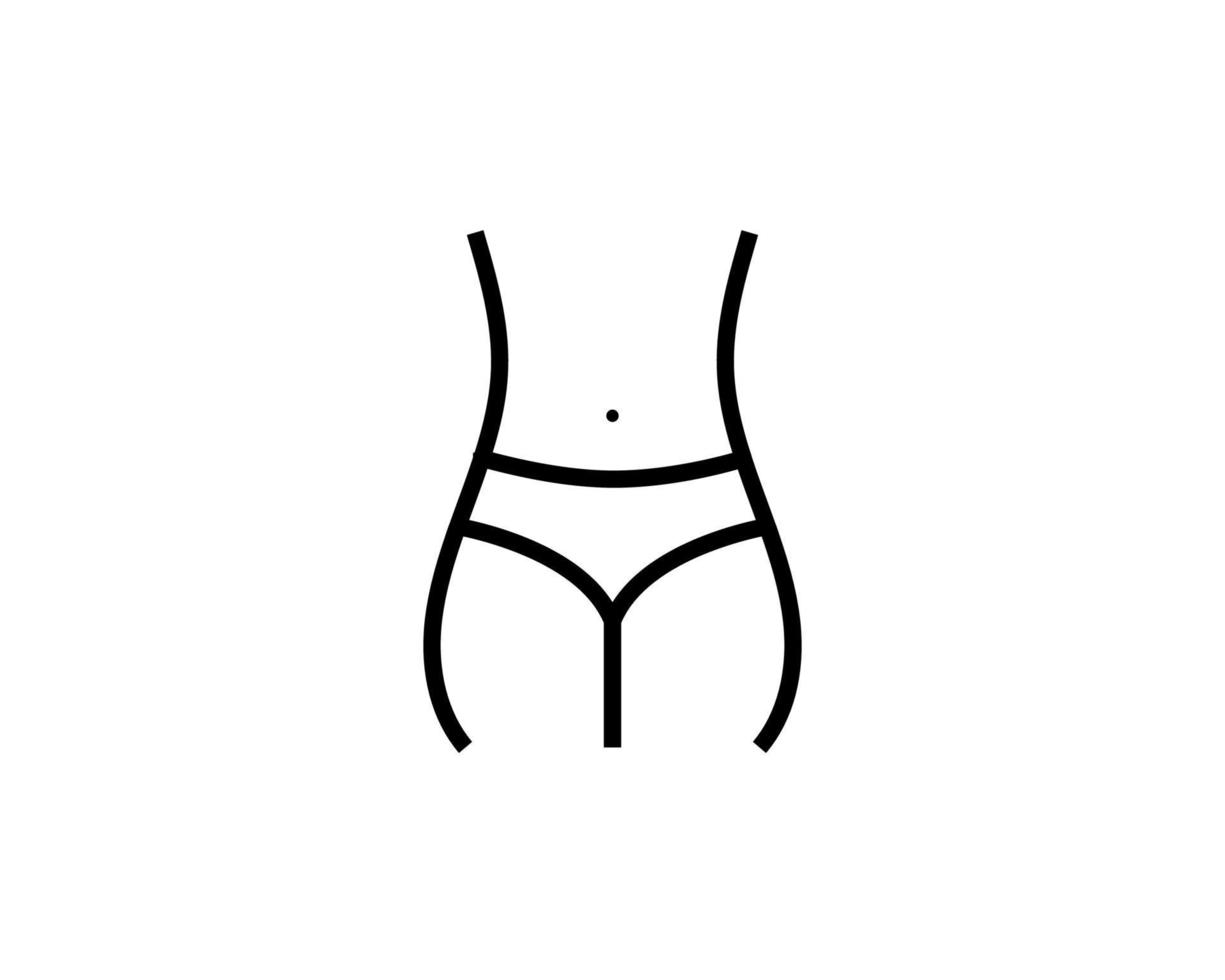 pictogram voor gewichtsverlies. slanke dame met meetlint pictogram geïsoleerd op een witte achtergrond. vectorillustratie. eps 10. vector