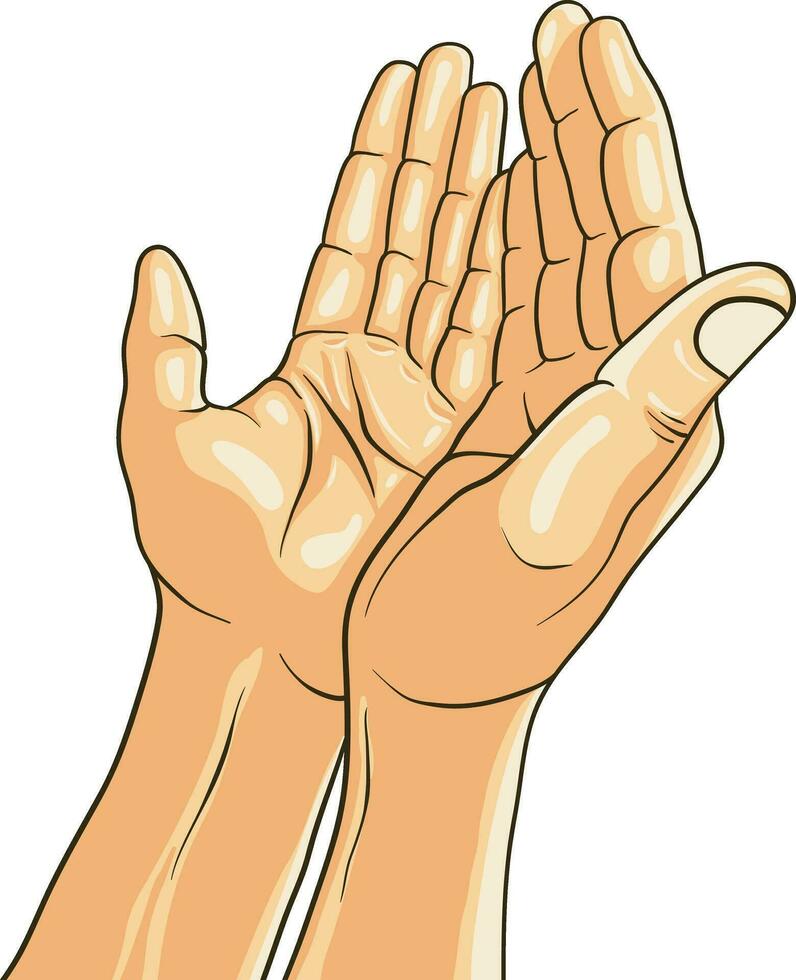 bidden hand- illustratie vector