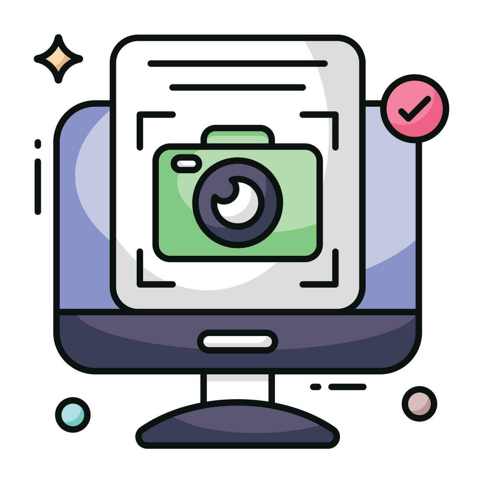 bewerkbare ontwerp icoon van fotografie het dossier vector