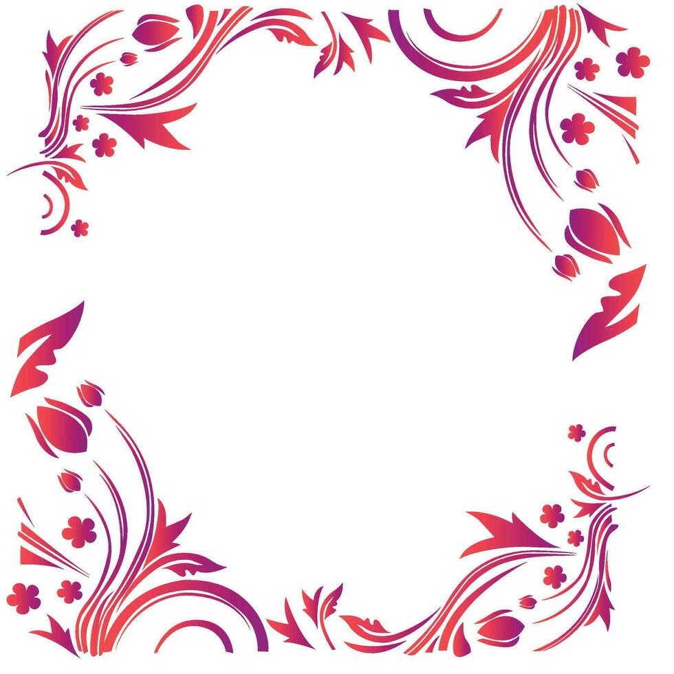 creatief bloemen kader decoratief grens abstract vector illustratie