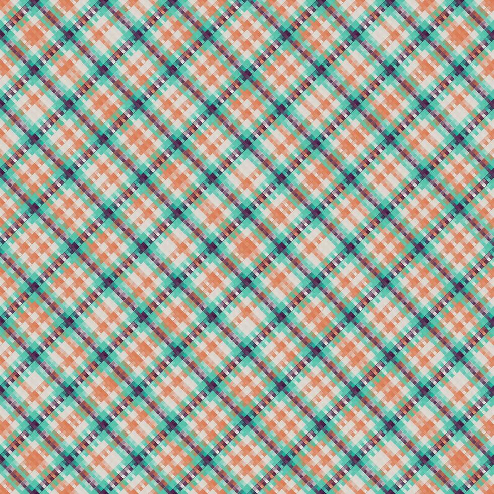 tartan geruit patroon met textuur en zomerkleur. vector