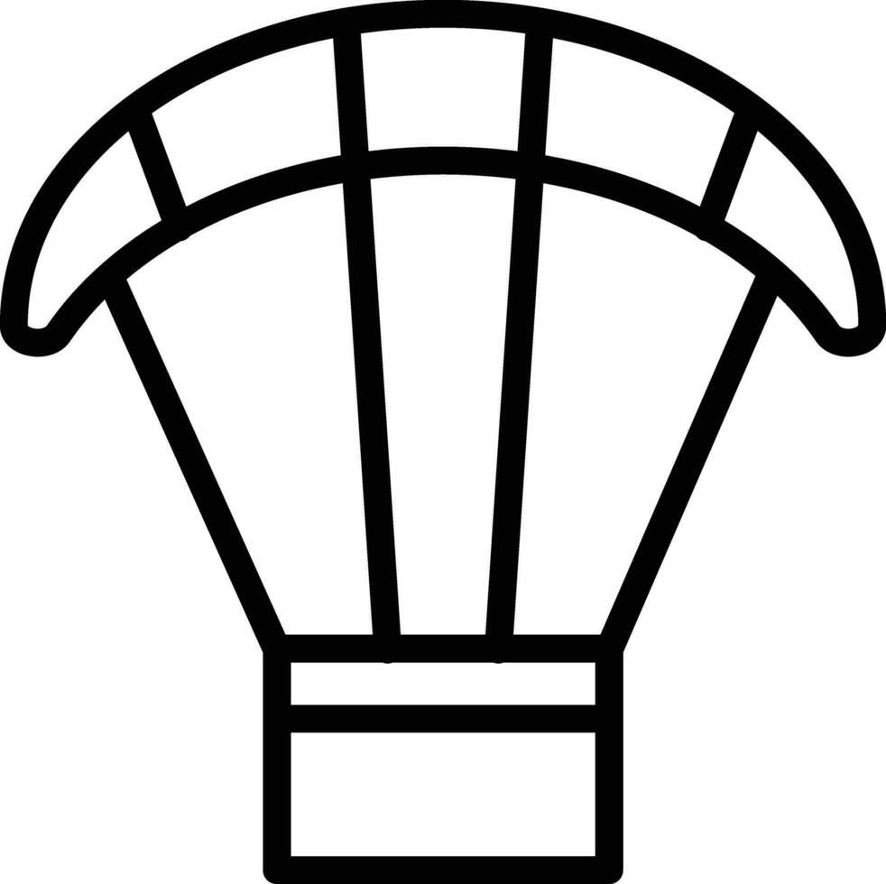 parachute vector pictogram