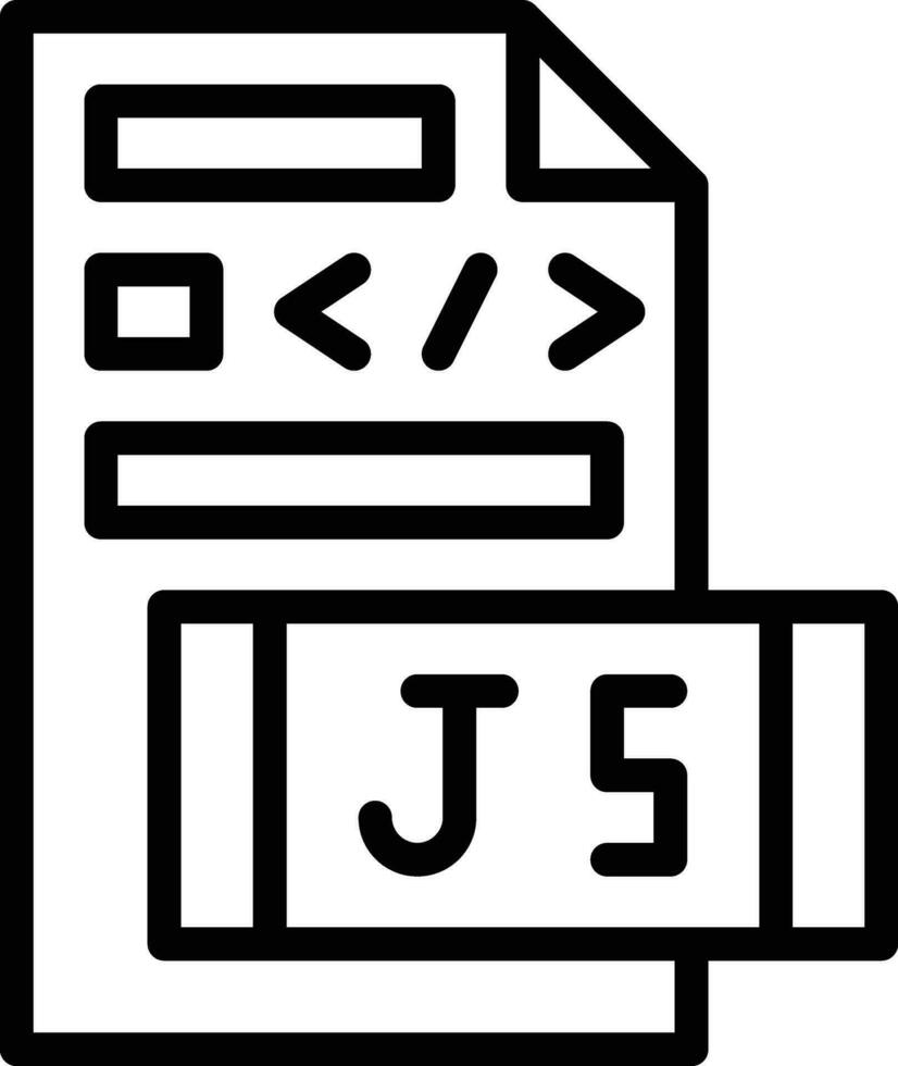 javascript het dossier vector icoon