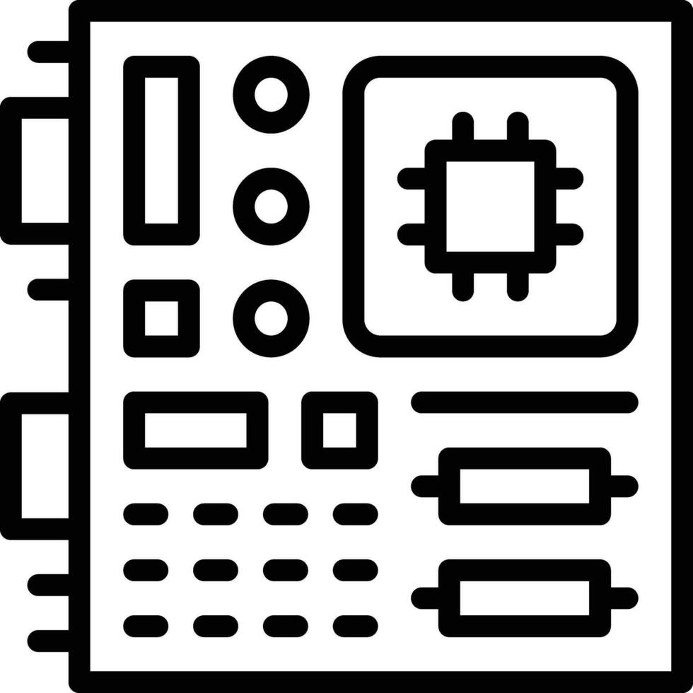 moederbord vector pictogram