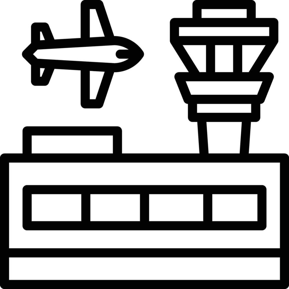 luchthaven gebouw vector icoon