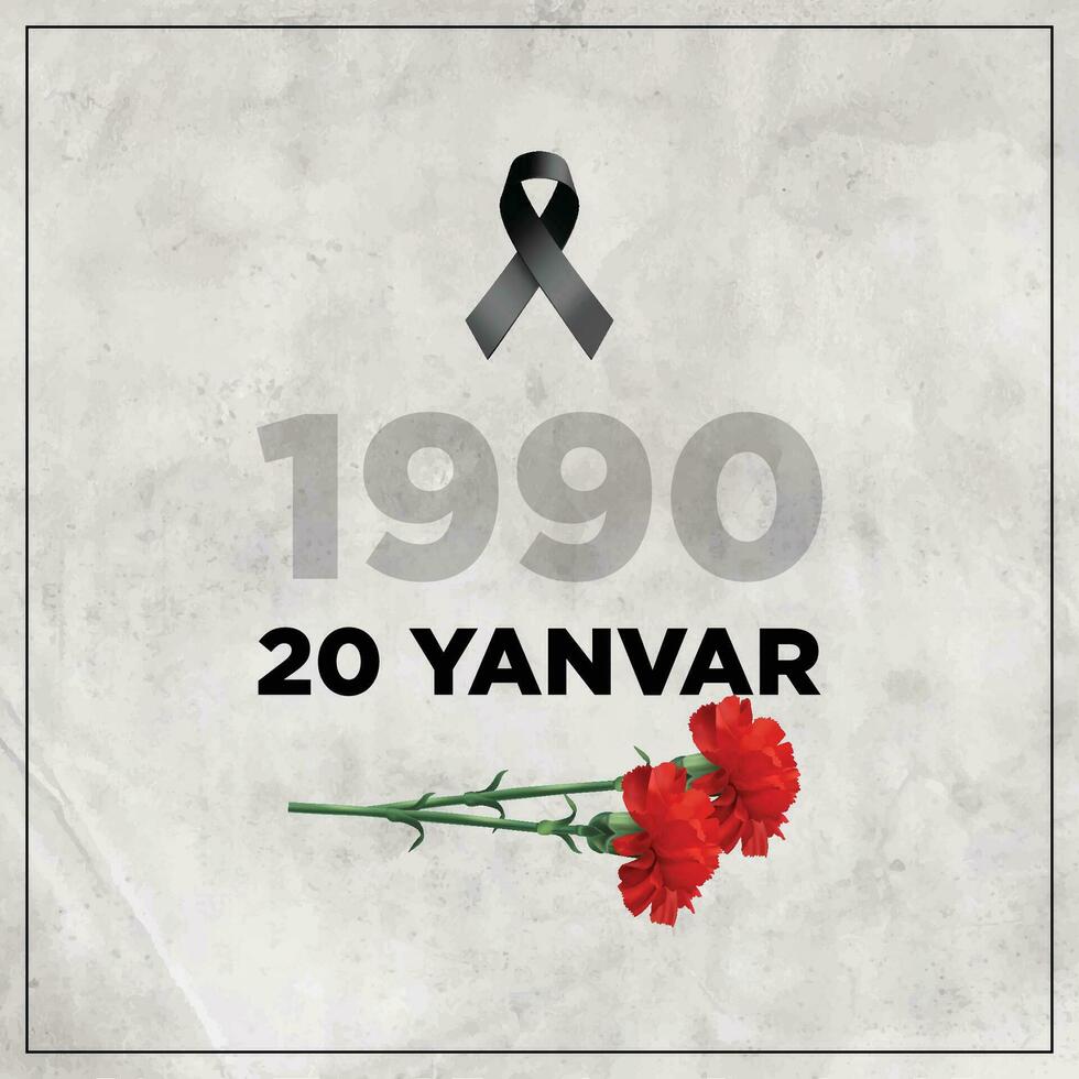 dag van genocide van azerbeidzjaans vector illustratie poster