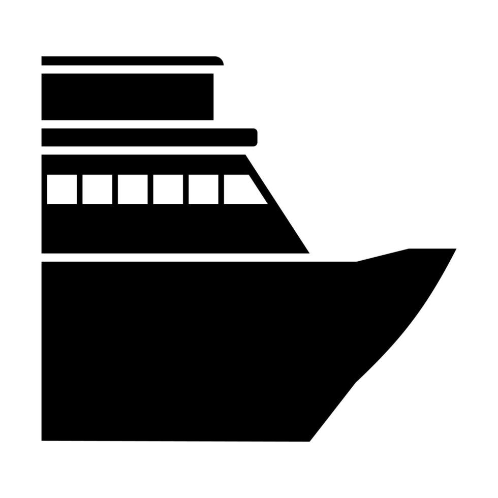 schip pictogram illustratie vector kleur zwart. bewerkbare kleur. zwart silhouet. geschikt voor logo's, pictogrammen, enz. gratis vector