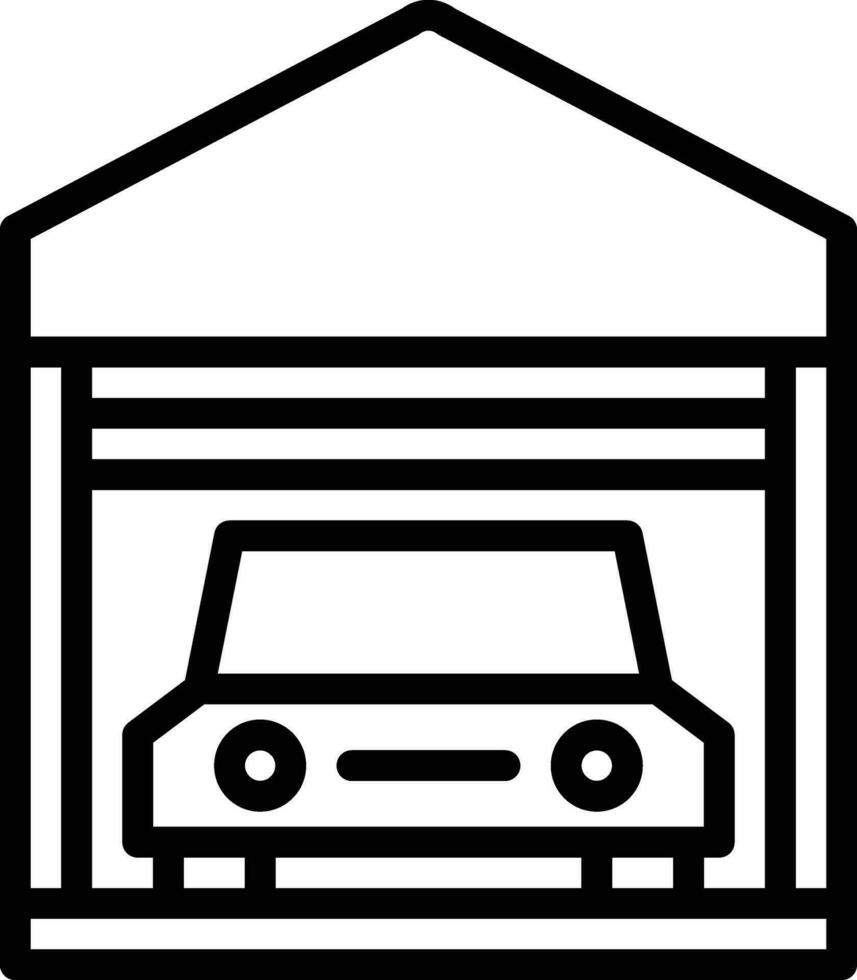 auto garage vector icoon