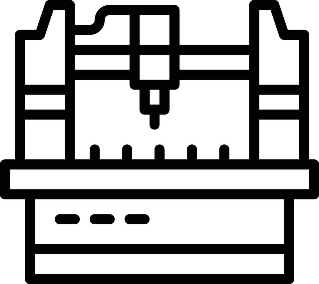 cnc machine vector icoon