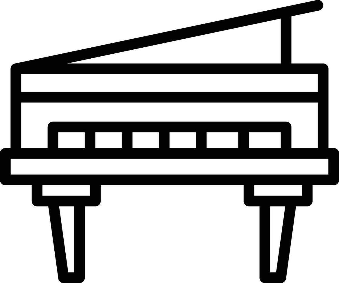 houten piano vector icoon