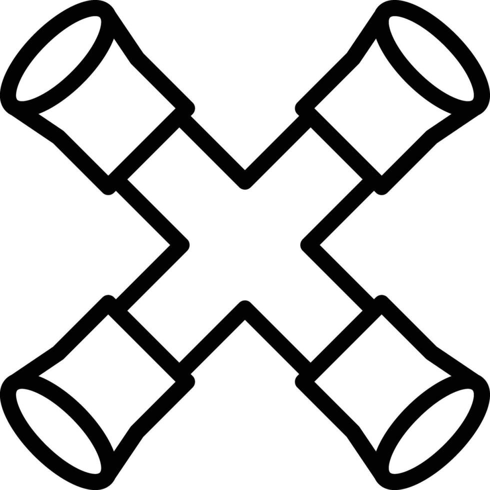 kruis moersleutel vector icoon