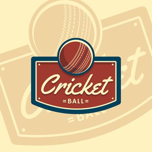 cricket bal badge embleem vector