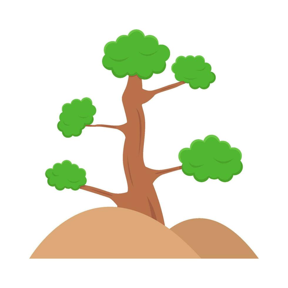 bonsai boom in bodem illustratie vector