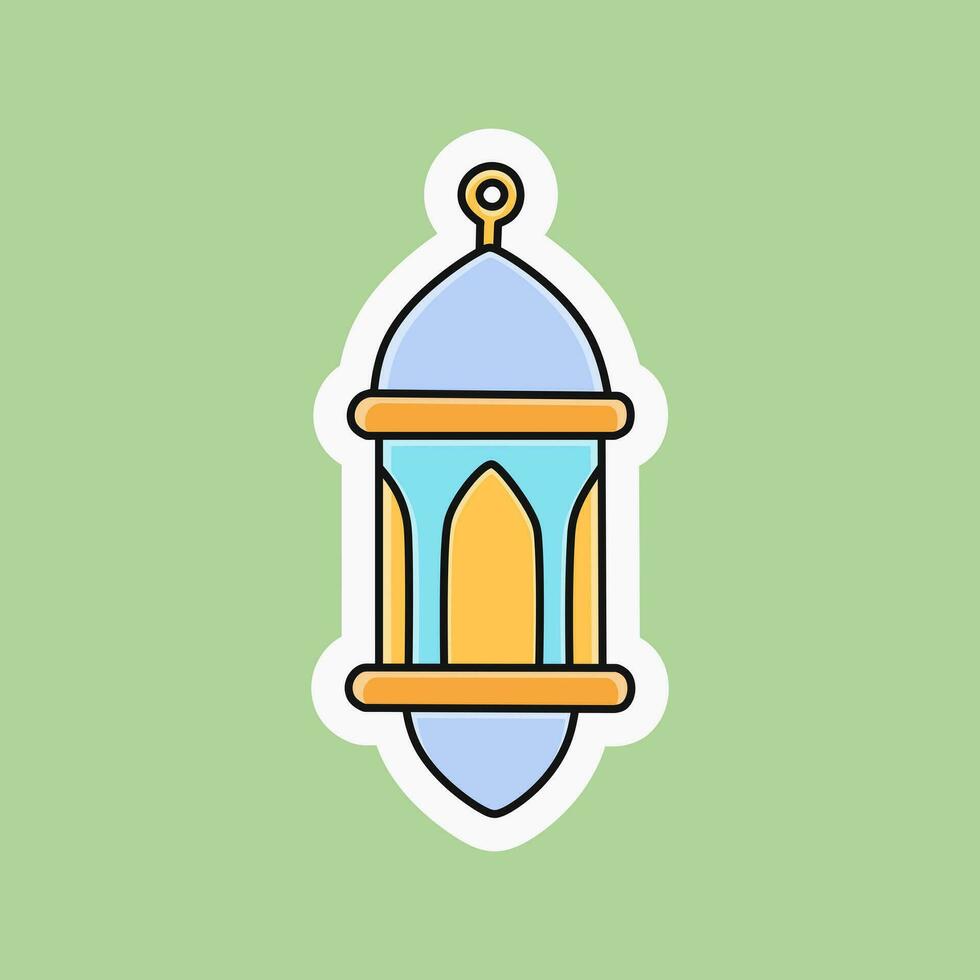 Ramadan themed stickers, eid lichten vector