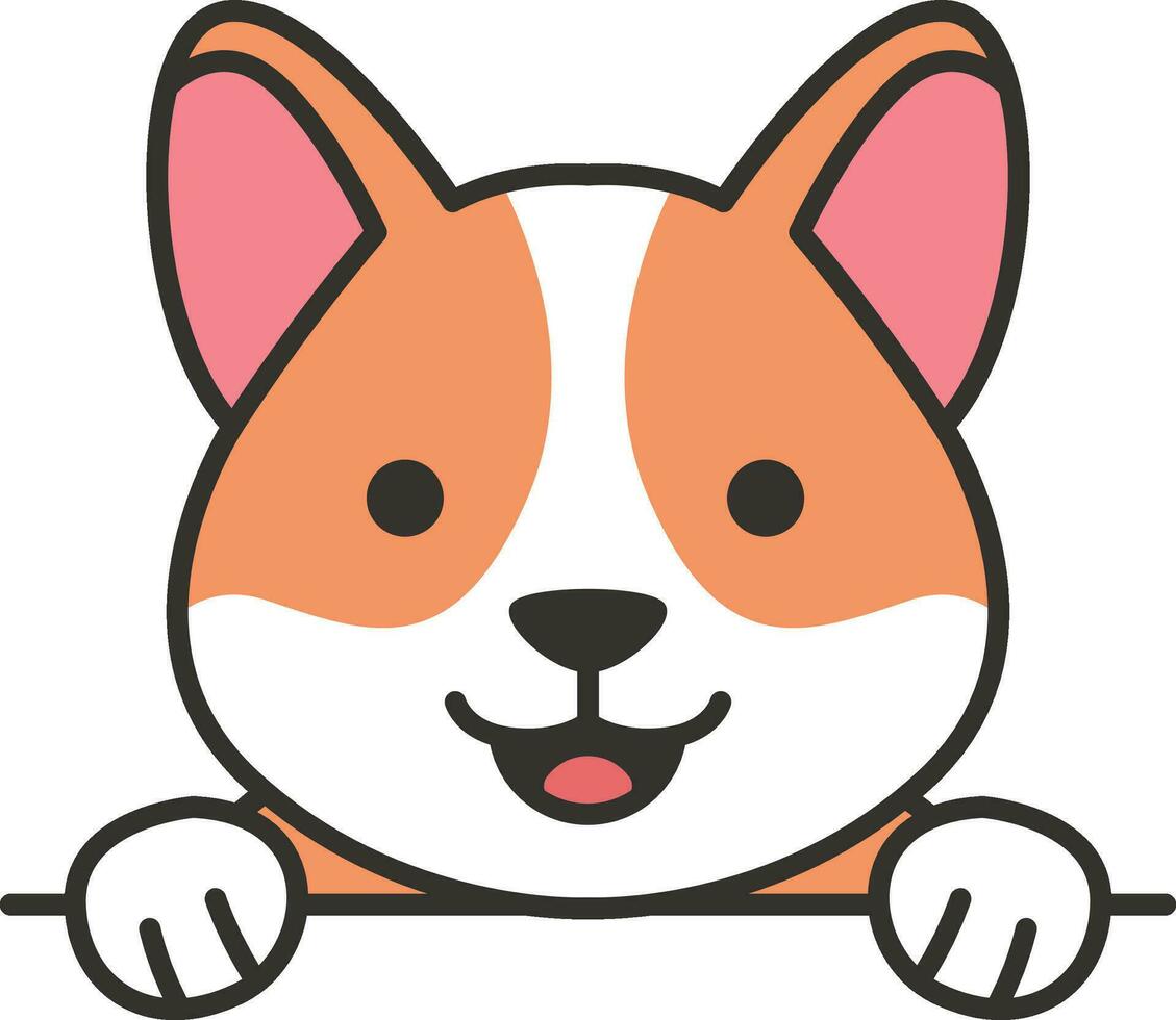 schattig tekenfilm corgi hond geïsoleerd Aan wit achtergrond. vector illustratie.