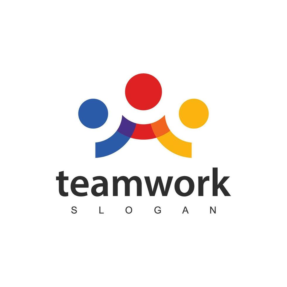 teamwerk, vriendschap, mensen connectiviteit logo ontwerp vector