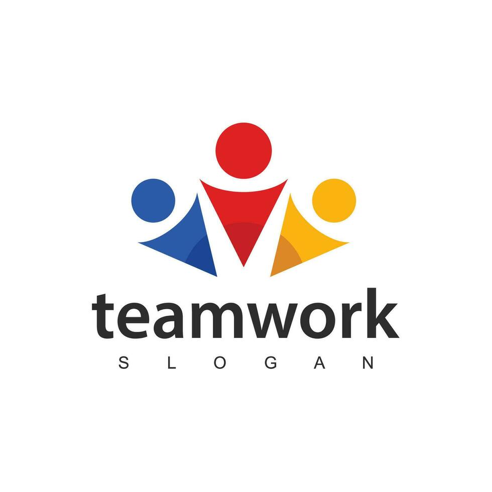 teamwerk, vriendschap, mensen connectiviteit logo ontwerp vector