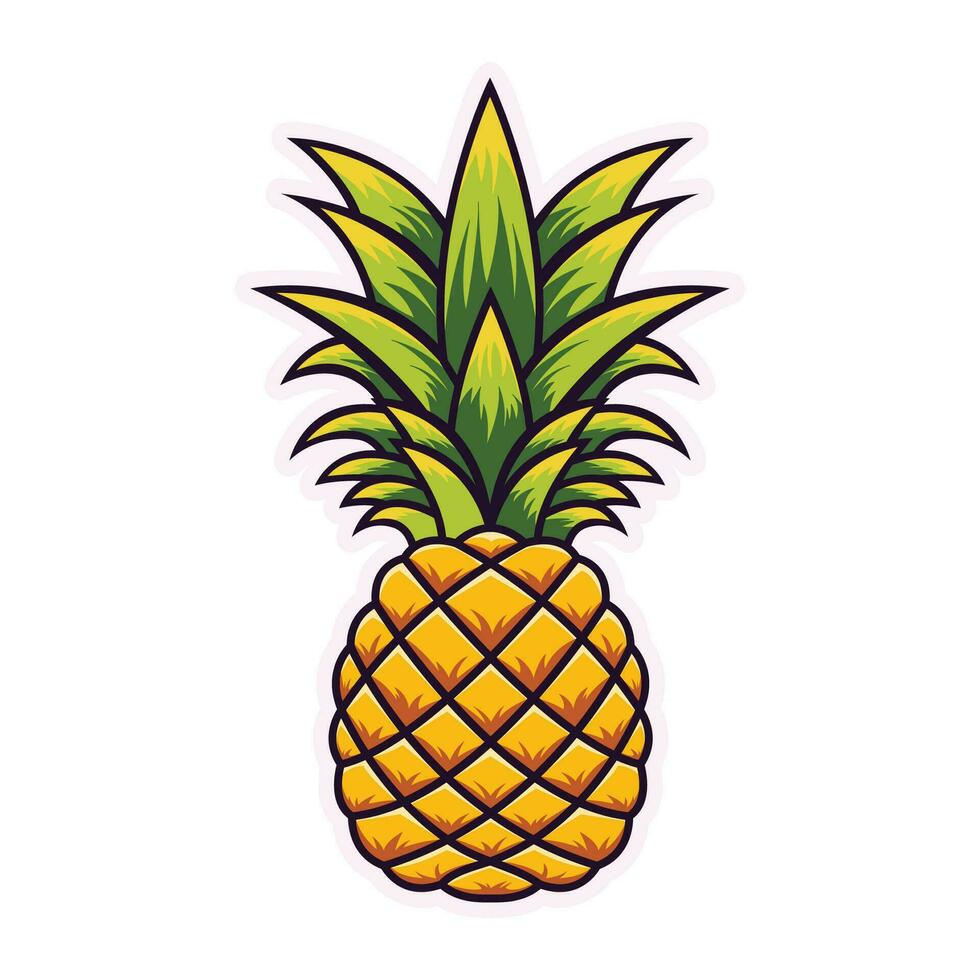 ananas kleurrijk vector vlak illustratie. perfect voor verschillend kaarten, textiel, web plaatsen, apps