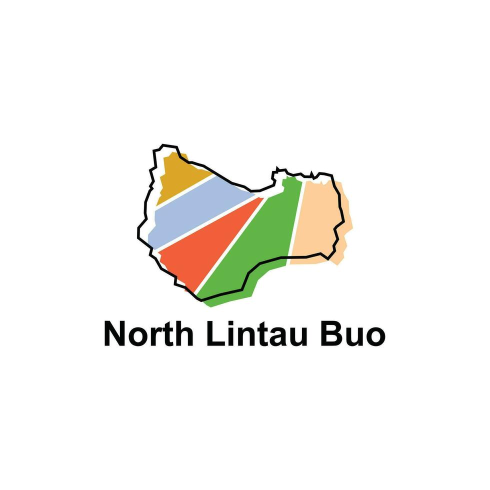 kaart stad van noorden lintau boe wereld kaart Internationale vector sjabloon met schets, grafisch schetsen stijl geïsoleerd Aan wit achtergrond