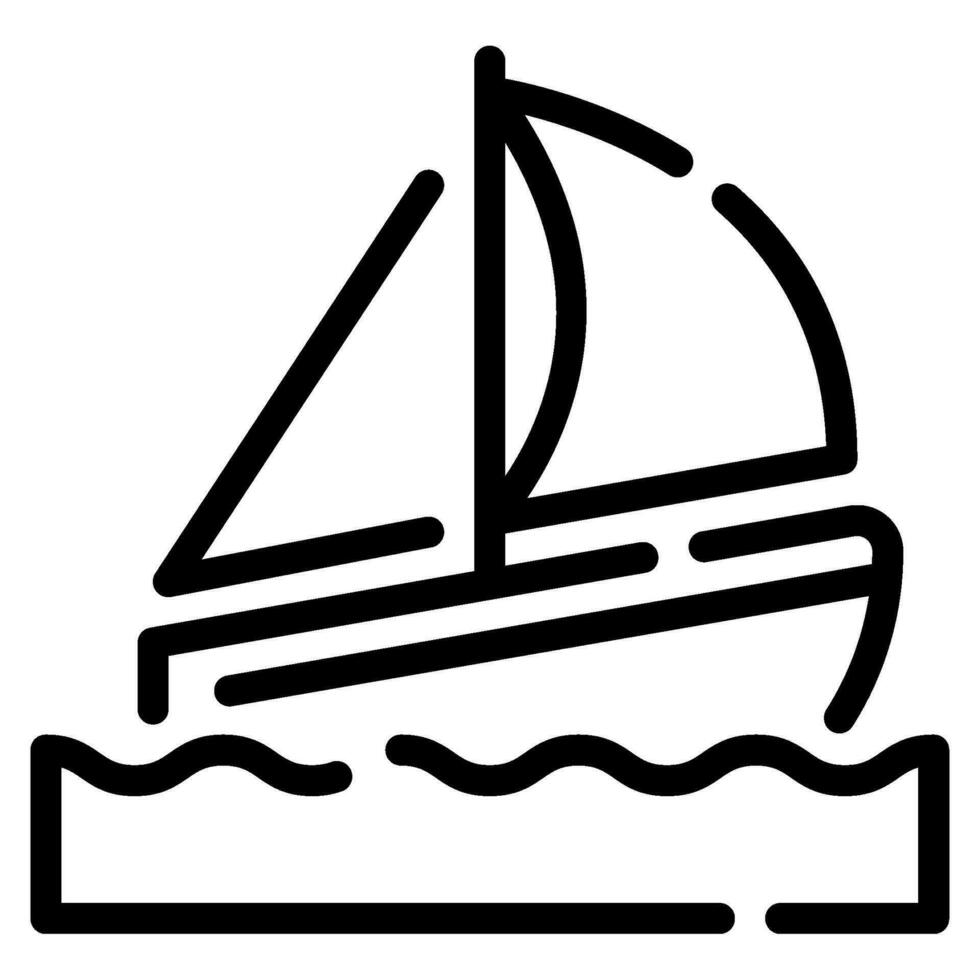 zeilboot icoon illustratie voor web, app, infografisch, enz vector