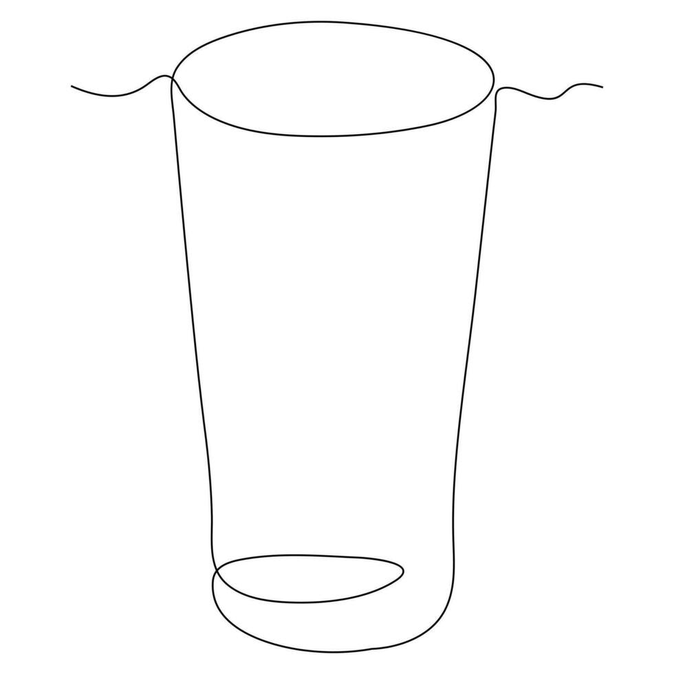 doorlopend single lijn kunst tekening van wijn glas schets drank element vector illustratie