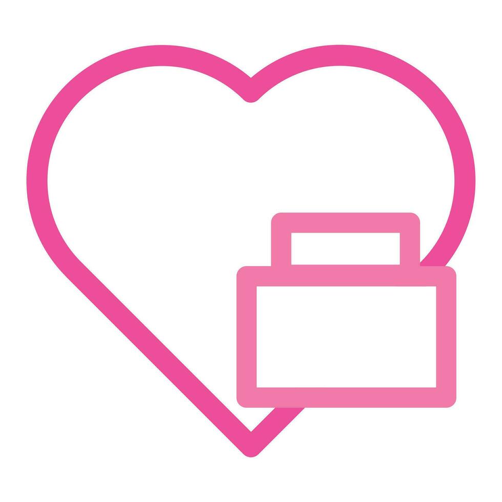roze liefde icoon voor Valentijn dag geïsoleerd Aan wit achtergrond vector