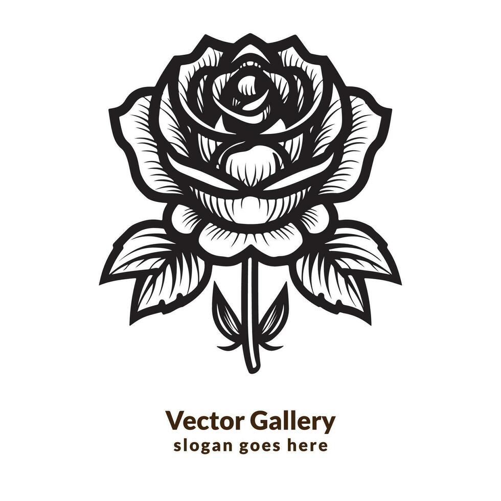 roos bloem tatoeëren vector
