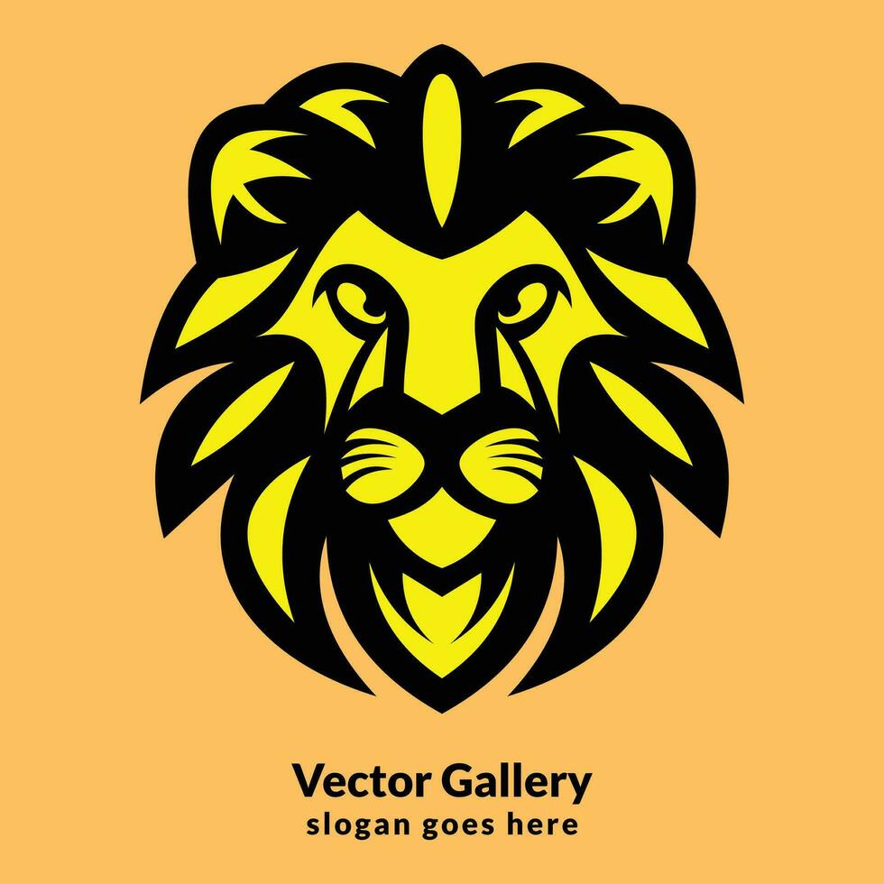 vector leeuw gemakkelijk mascotte logo ontwerp