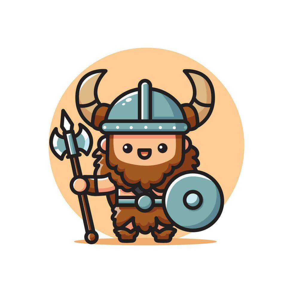 schattig viking vector ontwerp illustratie