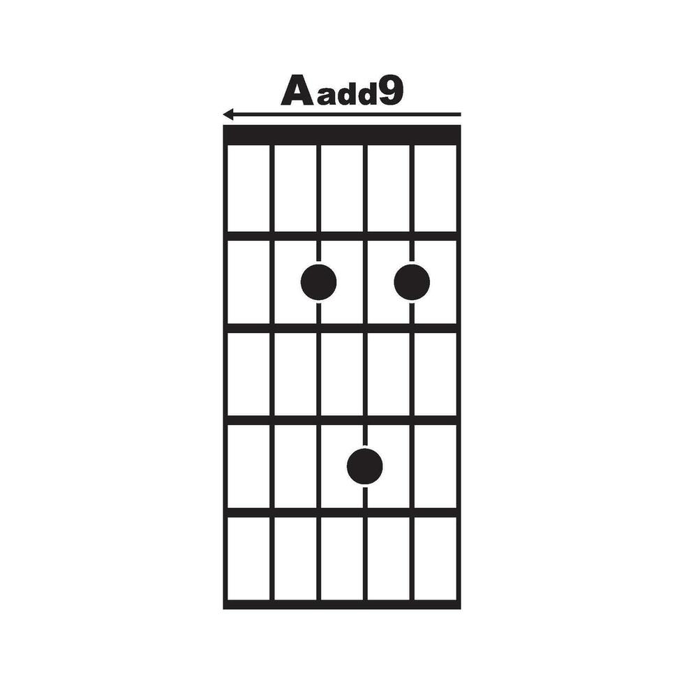 aadd9 gitaar akkoord icoon vector