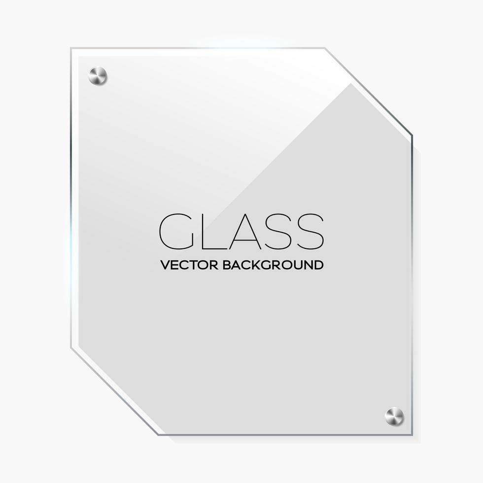 transparant glazen frame vector