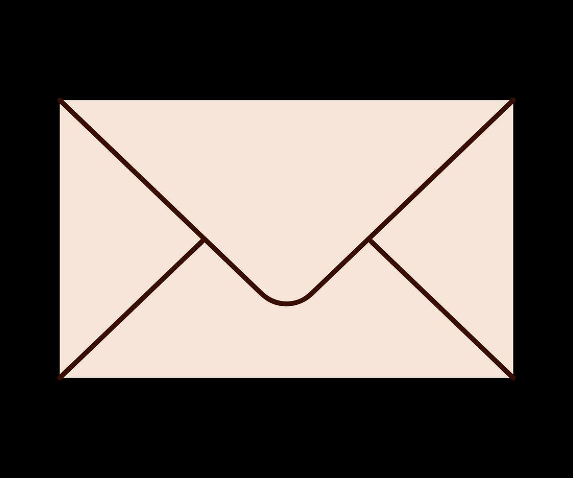 leeg Gesloten envelop valentijnsdag dag minimaal liefde brief vector illustratie.