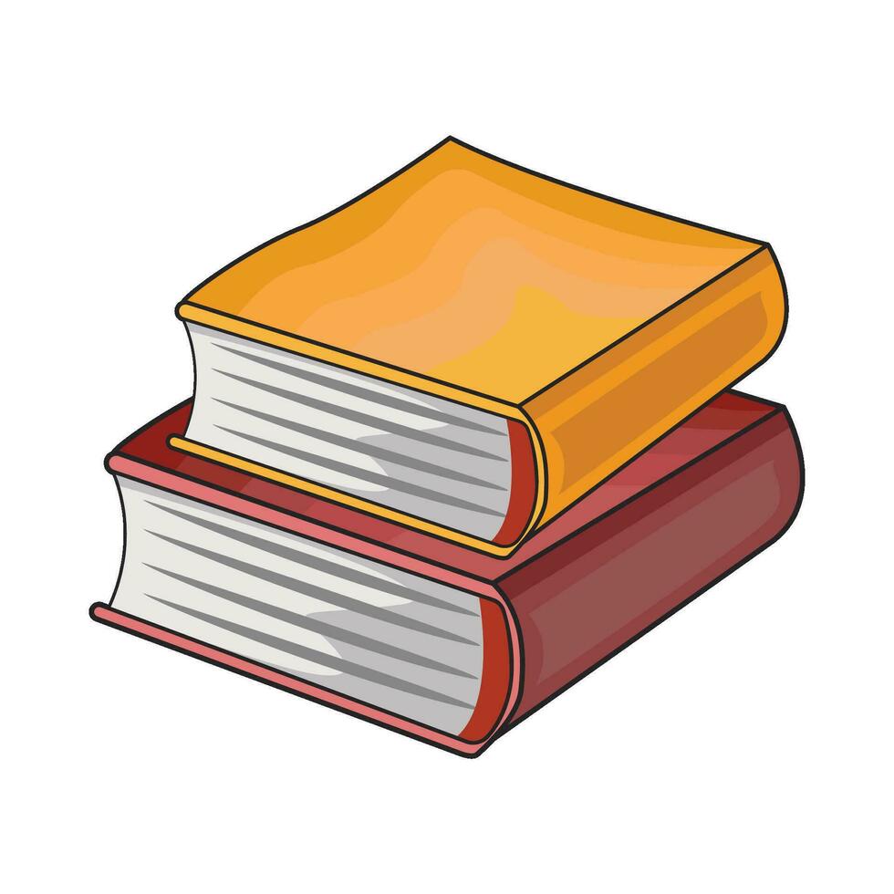 illustratie van boek stack vector