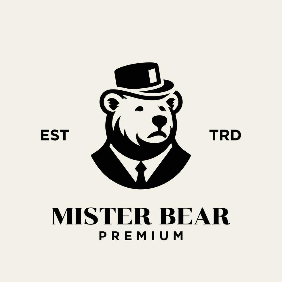 beer heer wijnoogst logo icoon ontwerp vector