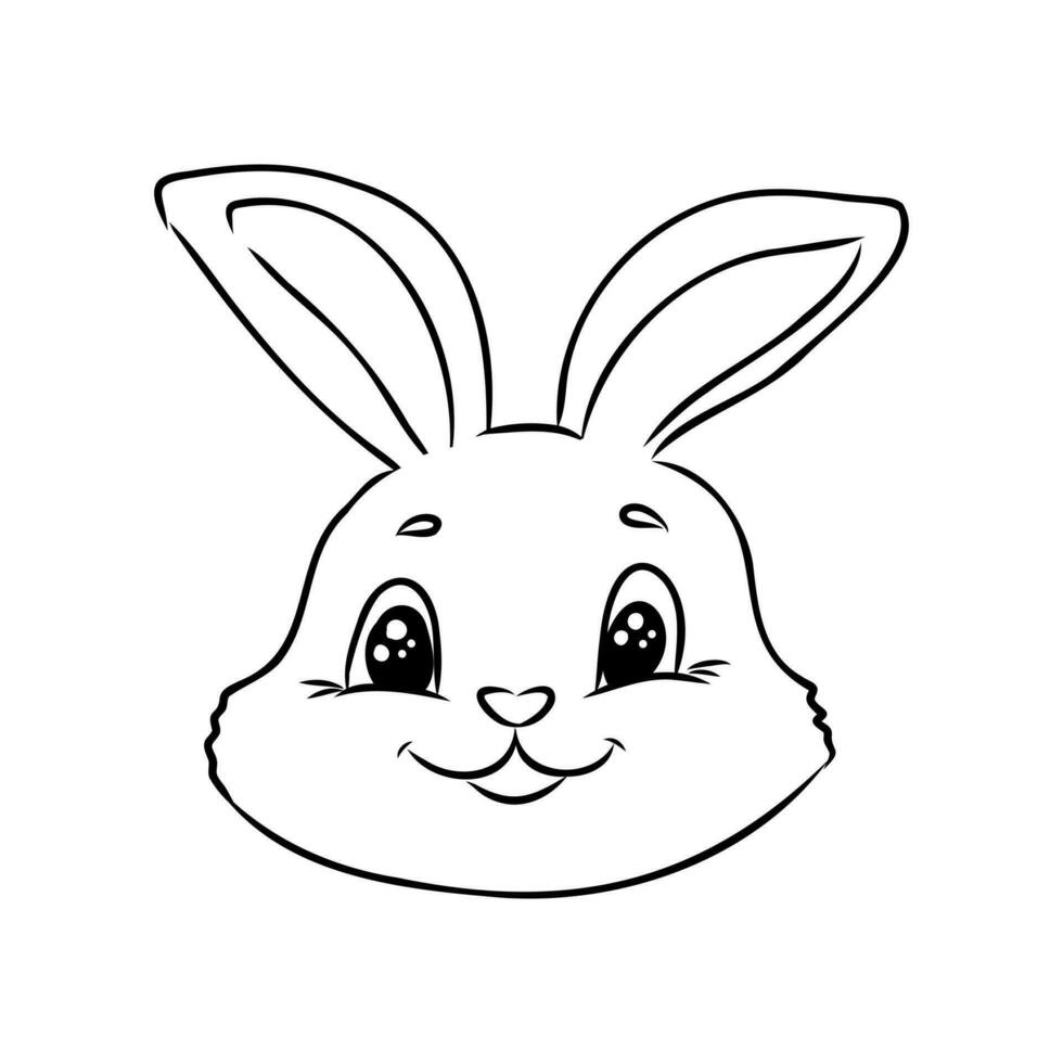 tekenfilm konijn schetsen vector