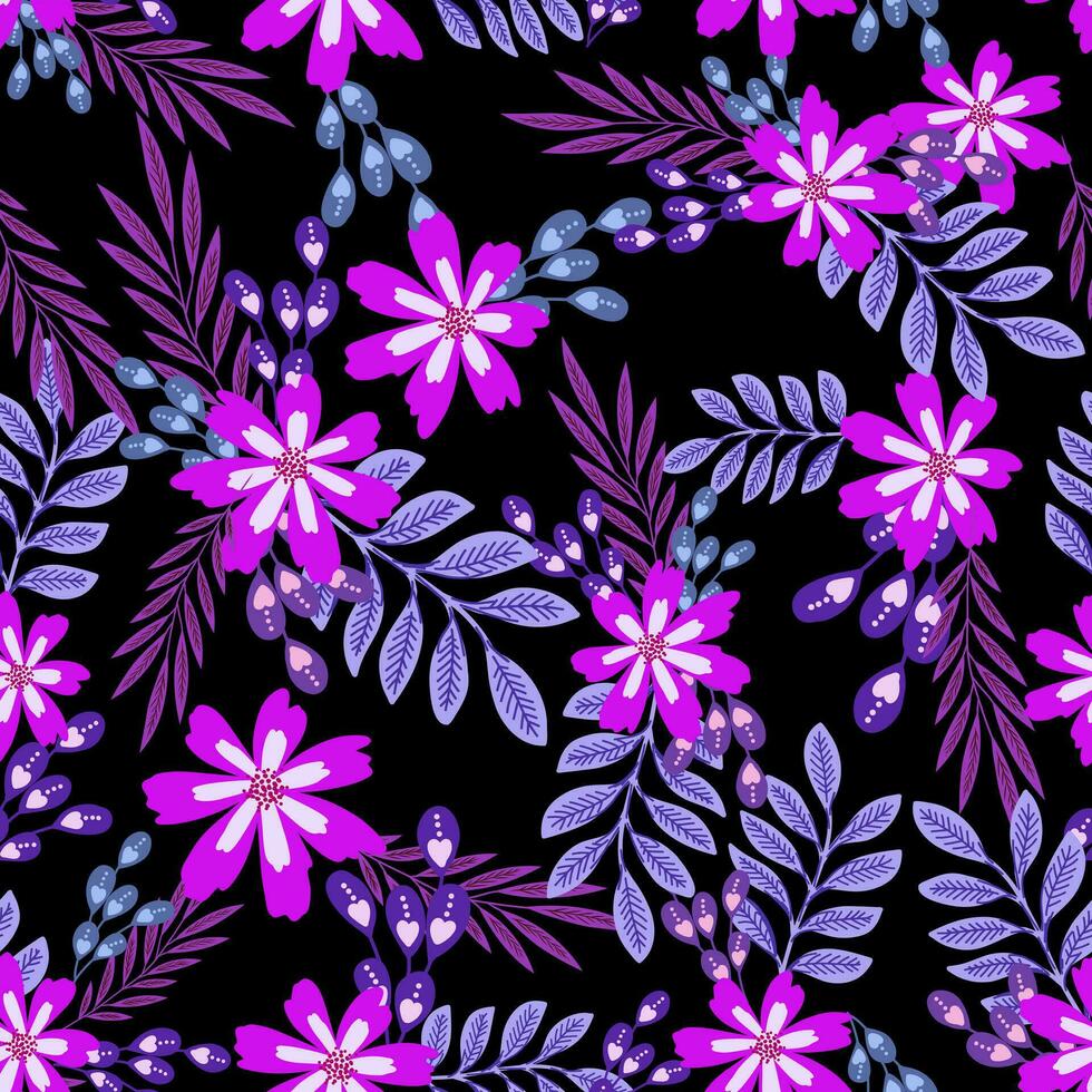 naadloos bloemen patroon vector schetsen