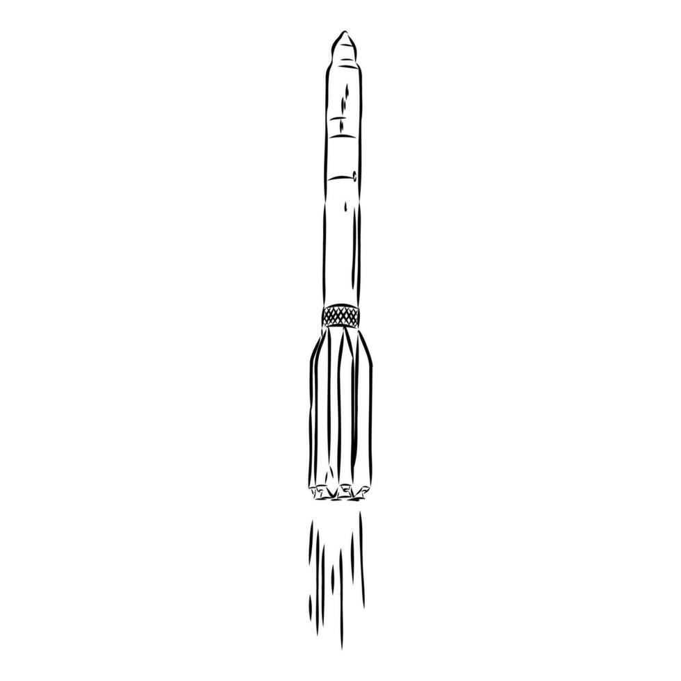 ruimteschip vector schetsen