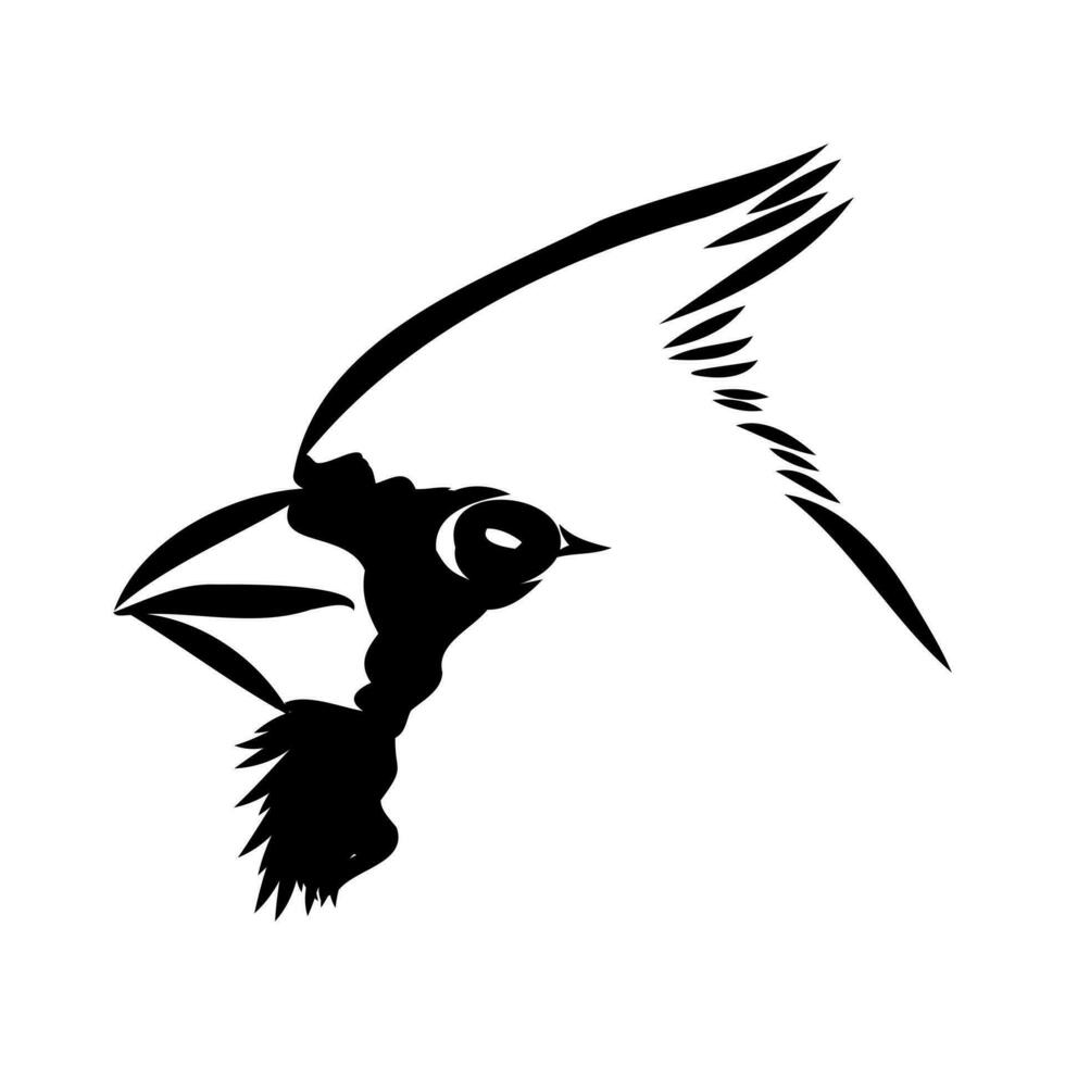 kardinaal vogel vector schetsen