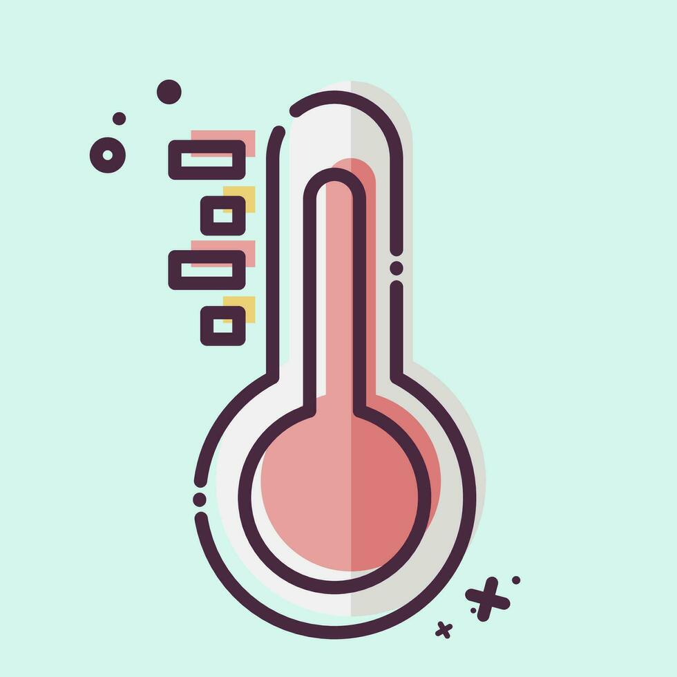 icoon thermometer. verwant naar wasserij symbool. mbe stijl. gemakkelijk ontwerp bewerkbaar. gemakkelijk illustratie vector