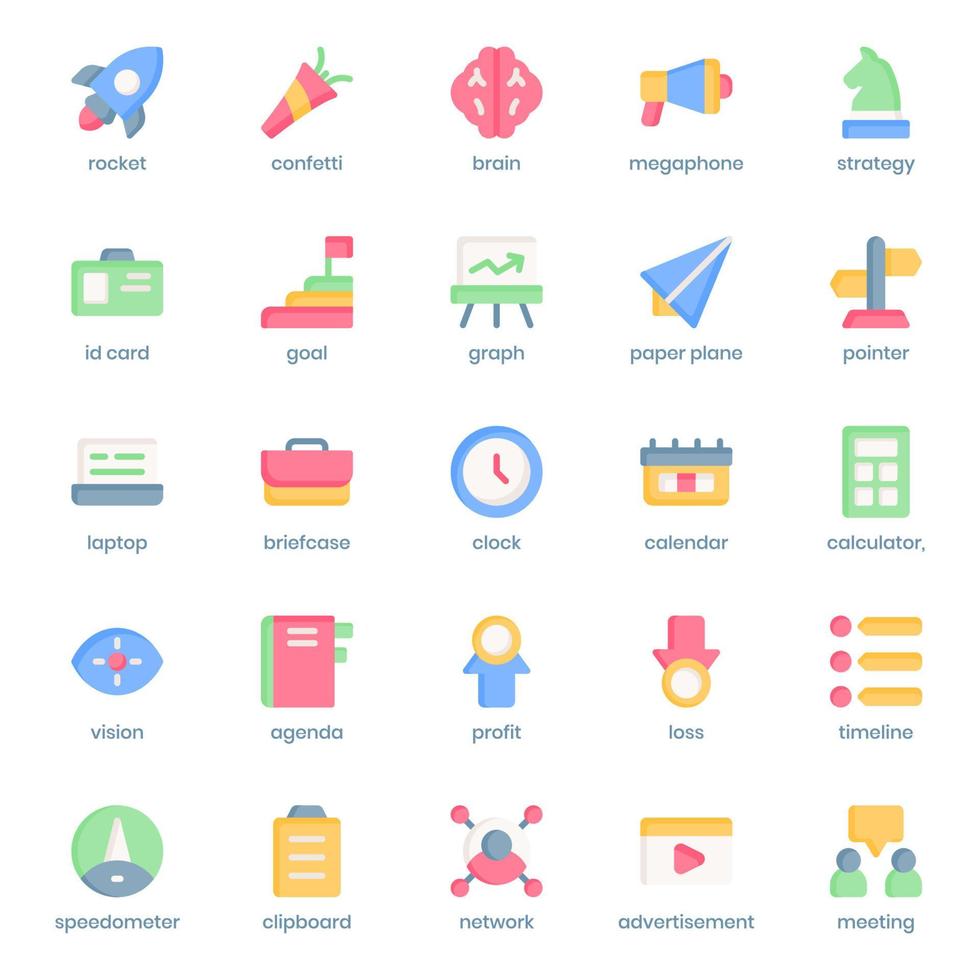 opstarten icon pack voor uw website-ontwerp, logo, app, ui. opstarten pictogram plat ontwerp. vector grafische illustratie en bewerkbare lijn.